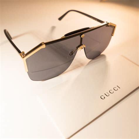 gucci gg0291s mens metal shield|Gucci Grey Shield Unisex Sunglasses GG0291S 001 99.